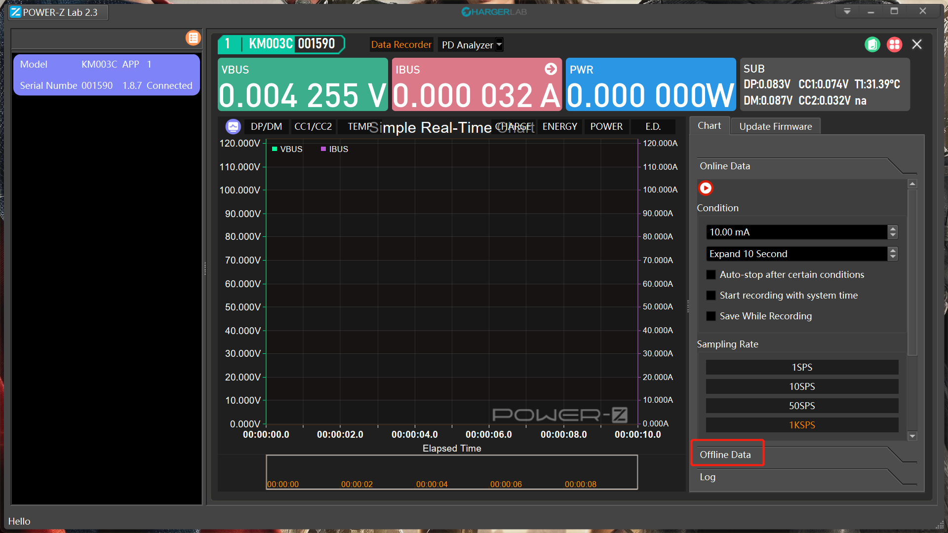 How to Record Charging Data Offline with ChargerLAB POWER-Z KM003C-POWER-Z