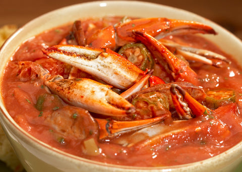 Crab Chilau in red sauce