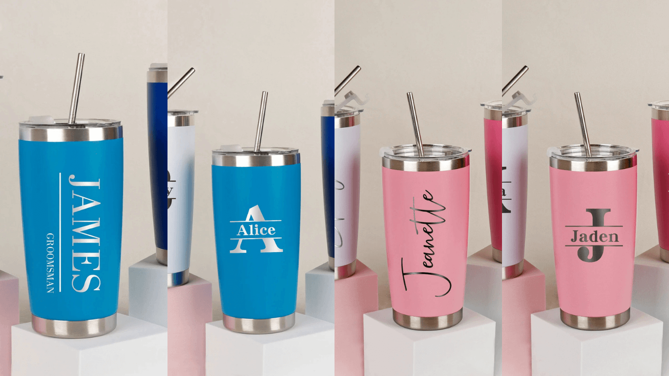 Stylish, spill-proof, and perfect for cocktails or coffee. Add names or the bachelorette logo.