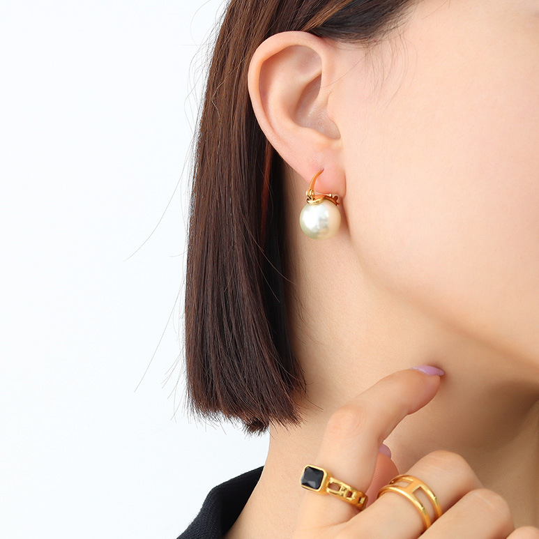 Bold Pearl Hoops-指定款式5