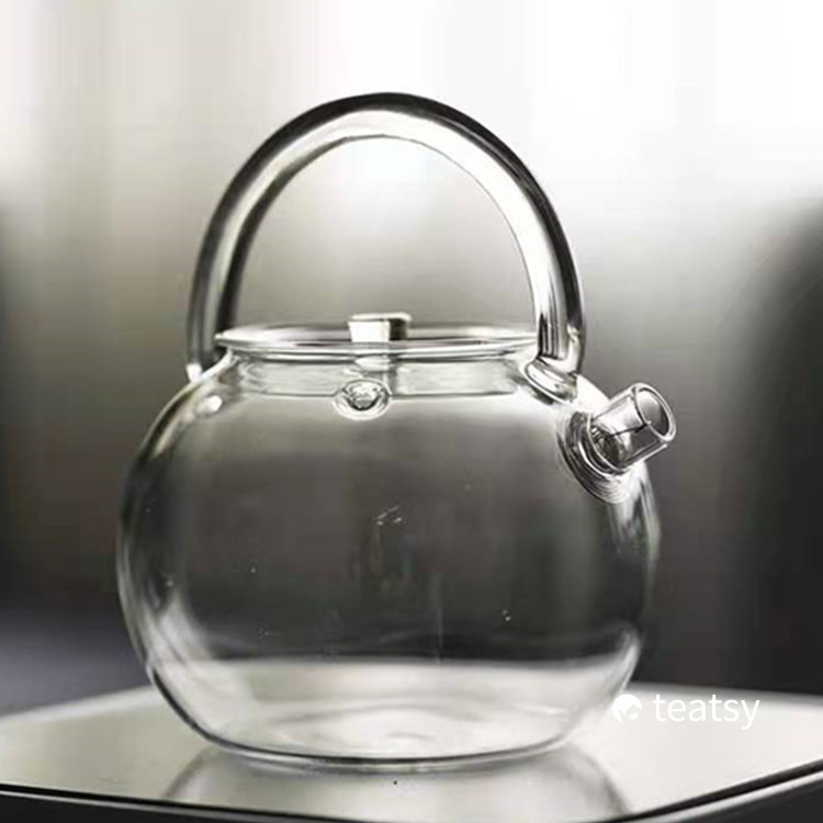 "Serendipity" - High-borosilicate Glass Teapot with Overhead Handle-TeaTsy - For A Good Cup of Tea