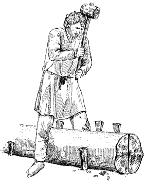 Splitting a Tree Trunk