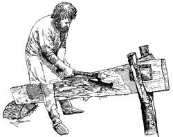 Sideaxe in use