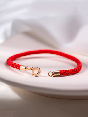本命年红绳手链女编织绳子虎年转运幸运红色手绳男粗款2022年新款