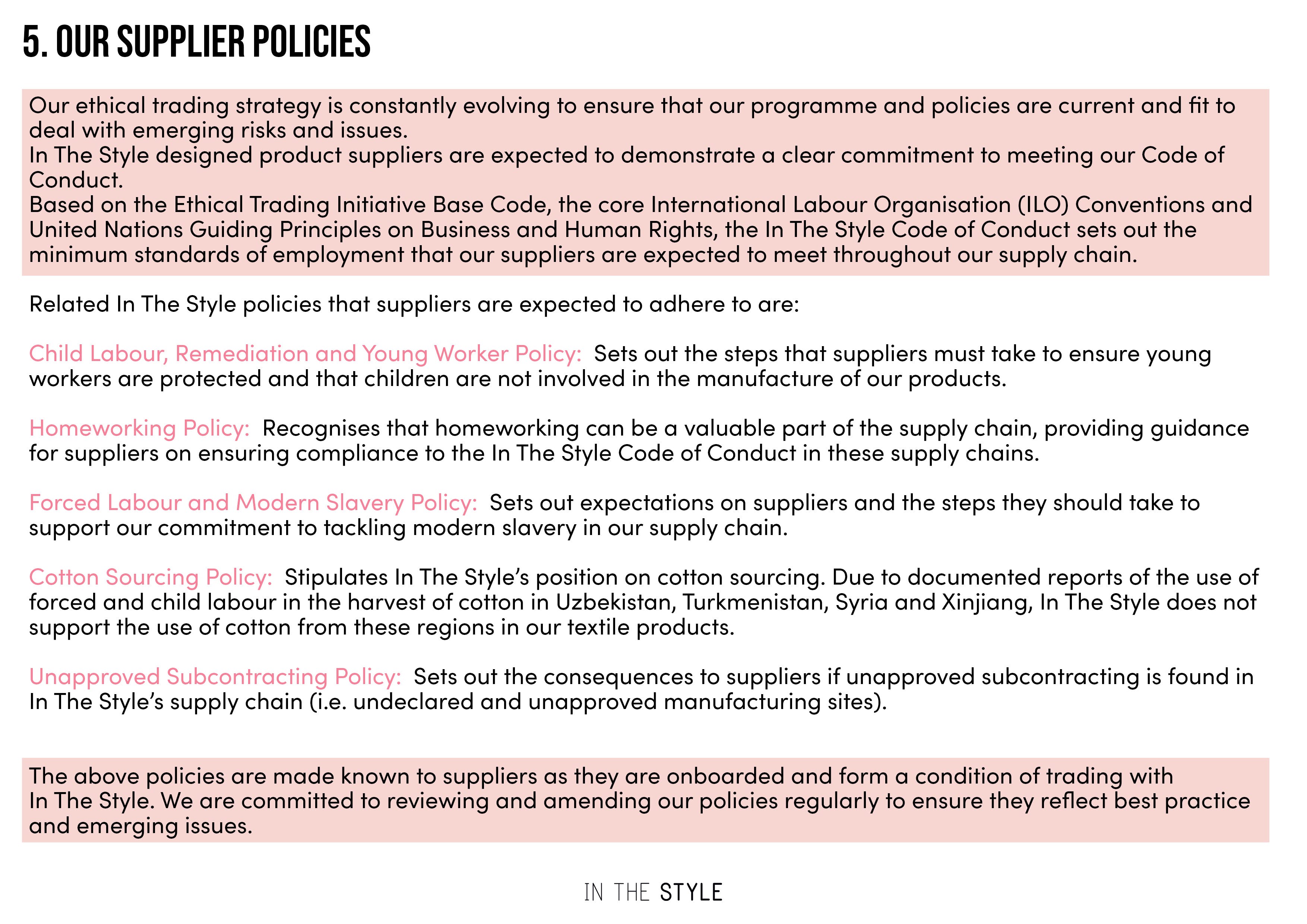 Modern Slavery Statement   2471355d 76da 4cec 9f53 A449e078121c Page 5 Supplier Policies 