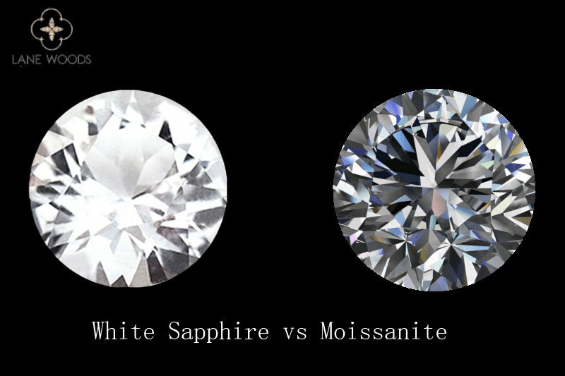White Sapphire and Moissanite 