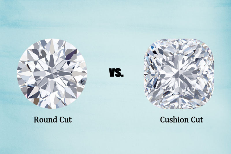 Round Cut vs Cushion Cut Moissanite