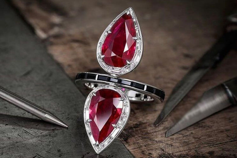 lab-created ruby ring