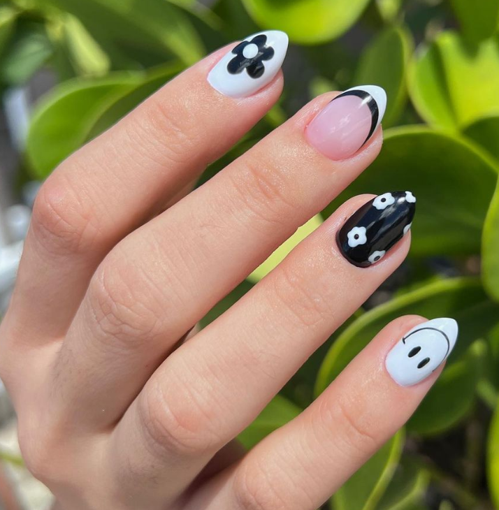 50 Stunning Black and White Nail Designs that are Easy to Create in 2023